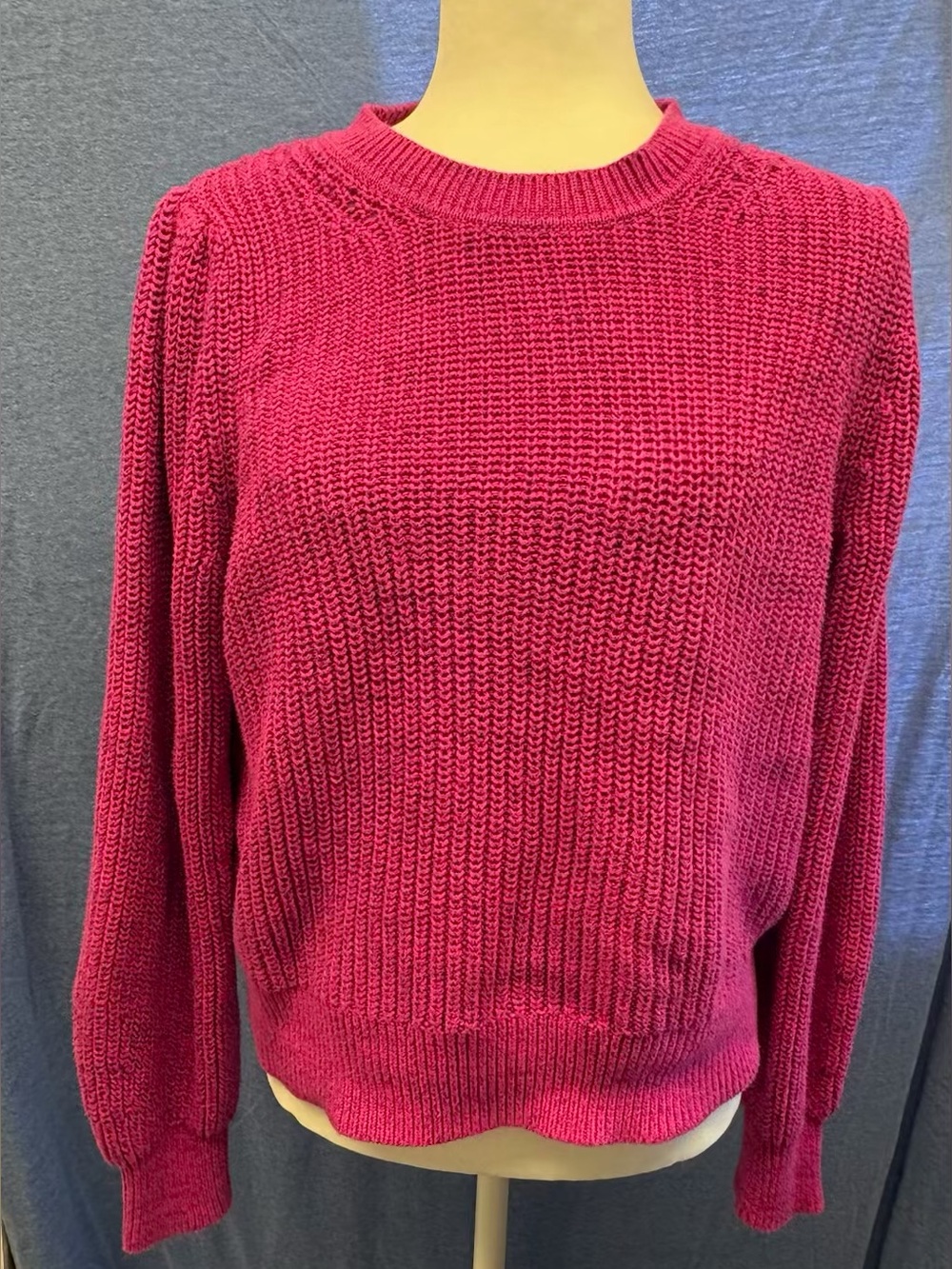 Gap Women's Crewneck Knit Sweater in Bright Pink